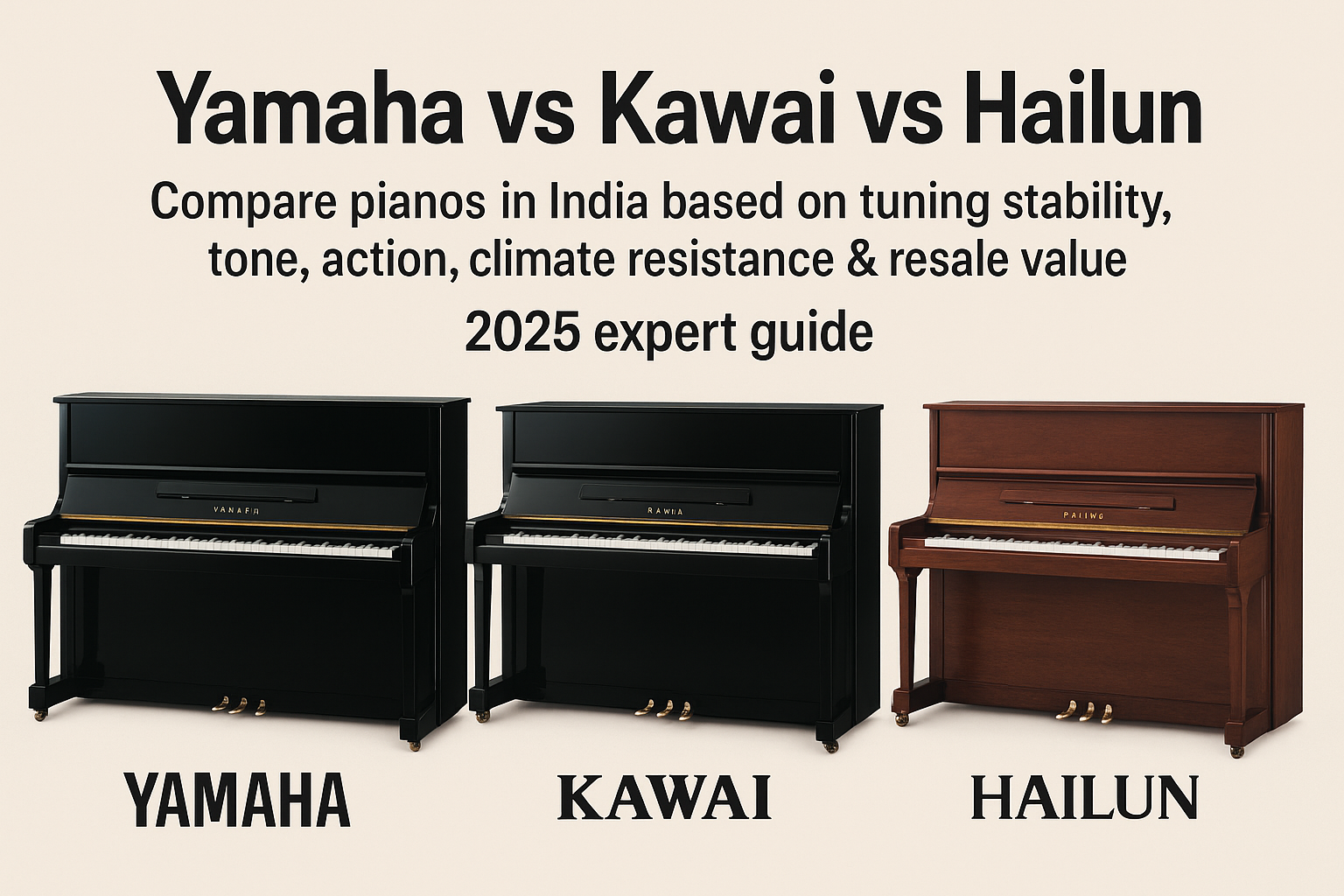 Yamaha vs Kawai vs Hailun – Which Piano Is Best in 2025